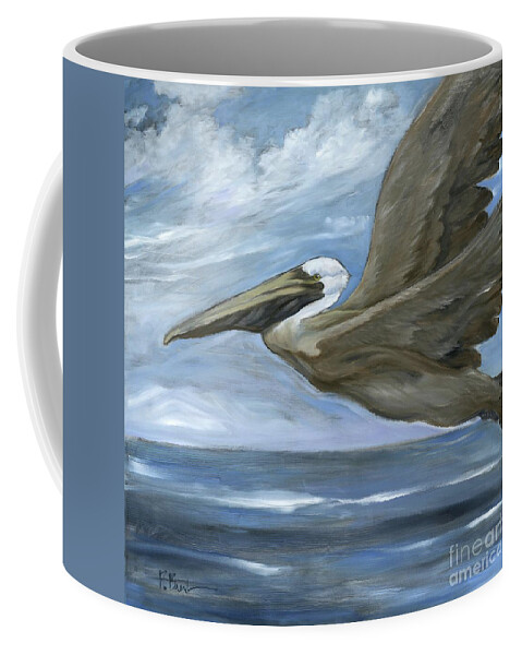 Updraft Pelican Coffee Mug by Paul Brent - Pixels