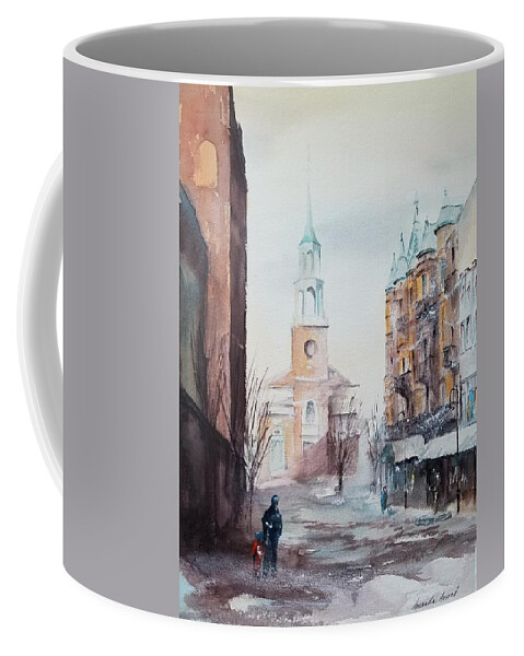 Burlington Coffee Mug featuring the painting Upper Church Street by Amanda Amend