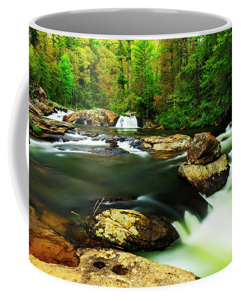 Blue Ridge Mountains Coffee Mug featuring the photograph Upper Linville Falls by Andy Crawford