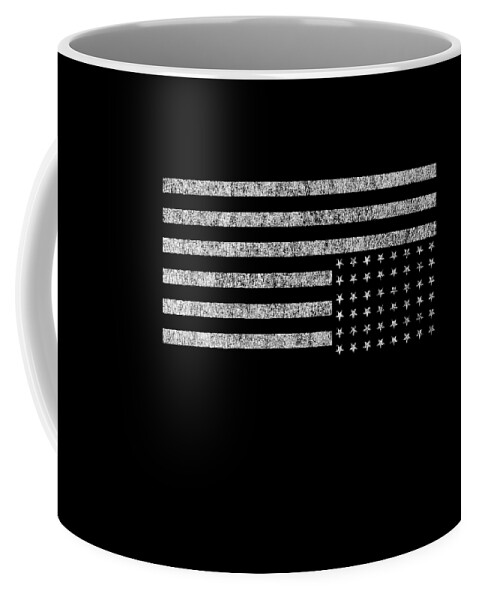 Funny Coffee Mug featuring the digital art Upside Down Flag US Retro by Flippin Sweet Gear