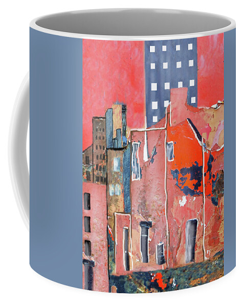 Abstract Coffee Mug featuring the painting Urbanity II 300 by Sharon Williams Eng