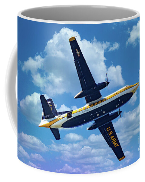 Air Show Coffee Mug featuring the photograph U.S. Army/Golden Knight Jump Aircraft by Nick Zelinsky Jr