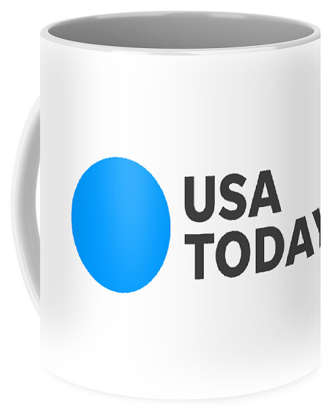 Usa Today Coffee Mug featuring the digital art USA TODAY Black Logo by Gannett Co
