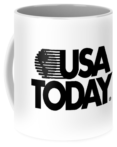 Usa Today Retro Coffee Mug featuring the digital art USA TODAY Retro Black Logo  by Gannett Co