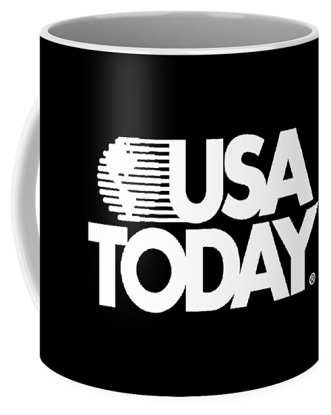 Usa Today Retro Coffee Mug featuring the digital art USA TODAY Retro White Logo by Gannett Co