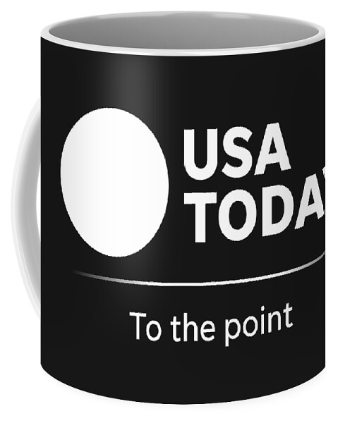 Usa Today Coffee Mug featuring the digital art USA TODAY TO The Point White Logo by Gannett