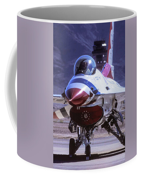U.s. Air Force Coffee Mug featuring the photograph USAF F-16C Thunderbirds by Erik Simonsen