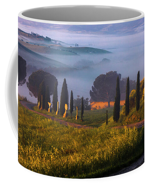 Italy Coffee Mug featuring the photograph Val d'Orcia by Evgeni Dinev