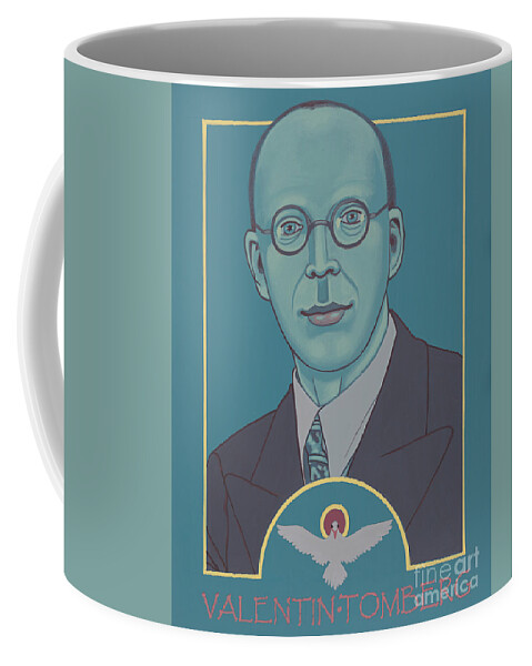 Valentin Tomberg Holy Christian Hermeticist Coffee Mug featuring the painting Valentin Tomberg Holy Christian Hermeticist 337 by William Hart McNichols
