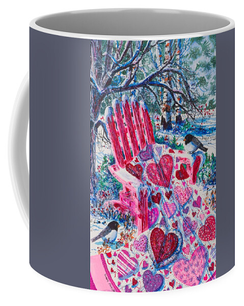 Valentine Coffee Mug featuring the painting Valentine Hearts by Diane Phalen