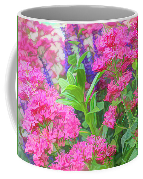 Red Valerian Coffee Mug featuring the photograph Valerian Flowers by Lorraine Baum