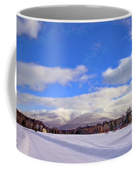 New Hampshire Coffee Mug featuring the photograph Valley Road, Winter  by Jeff Sinon