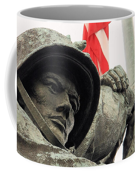Iwo Jima Marine Corps Memorial Coffee Mug featuring the photograph Valor No. 2 by Steve Ember