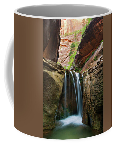 Veiled Falls Narrows Coffee Mug featuring the photograph Veiled Falls by Wesley Aston