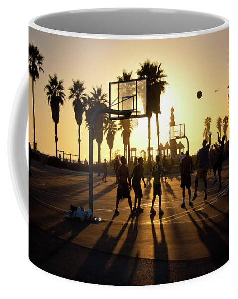 Sports Coffee Mug featuring the photograph Venice Beach Basketball Dream by Chris Goldberg