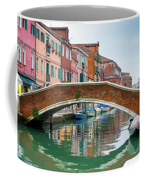 Rain Coffee Mug featuring the photograph Venice Bridge by Andrew Lalchan