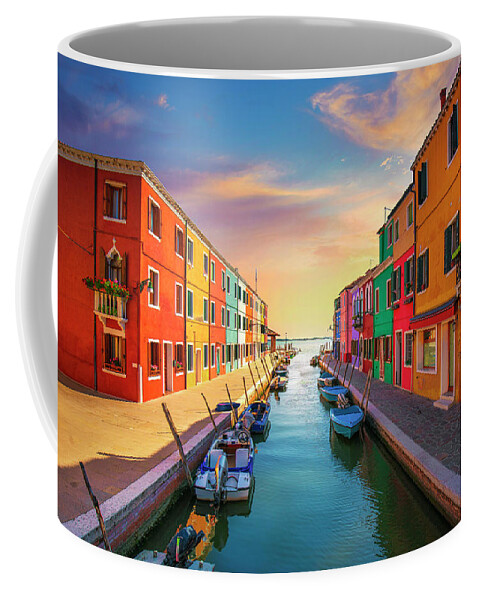Burano Coffee Mug featuring the photograph Burano Late Afternoon by Stefano Orazzini