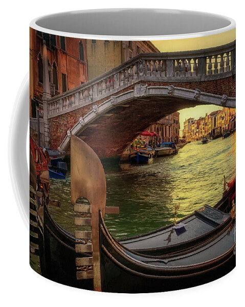 Gondola Coffee Mug featuring the photograph Venice Ponte delle Guglie by The P