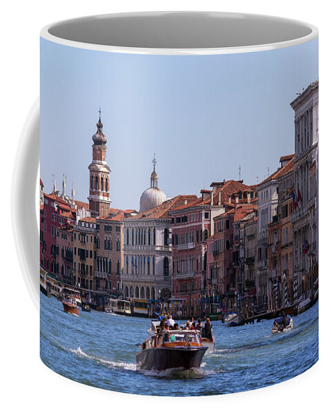 Venice Coffee Mug featuring the photograph Venice taxi service by Andrew Lalchan