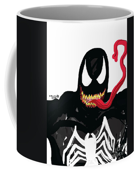 Coffee Mug featuring the painting Venom by Oriel Ceballos