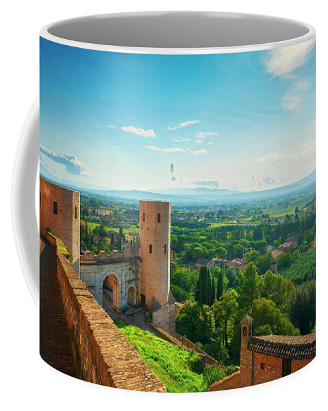 Spello Coffee Mug featuring the photograph Venus Gate, Spello by Stefano Orazzini