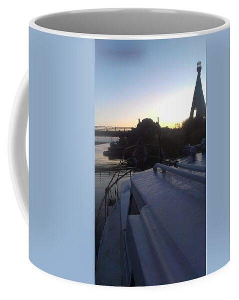 Rogerio Mariani Coffee Mug featuring the photograph Vessel in the Midi Channel France by Rogerio Mariani