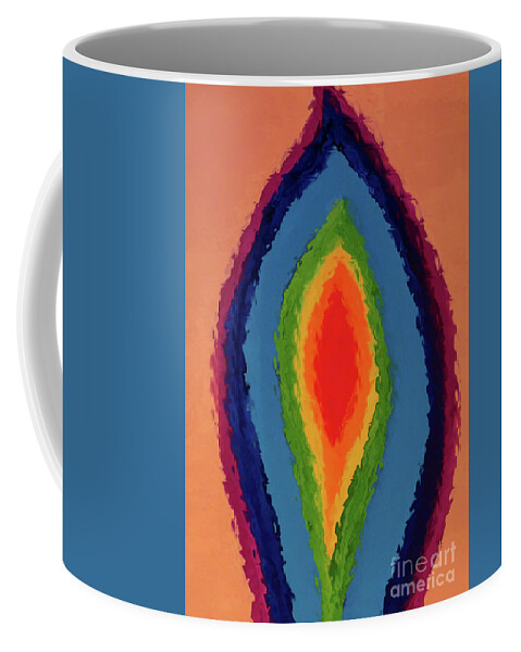 Canada Coffee Mug featuring the painting Vibrant Flame by Mary Mikawoz