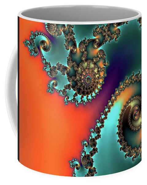 Abstract Coffee Mug featuring the digital art Vibrant by Manpreet Sokhi