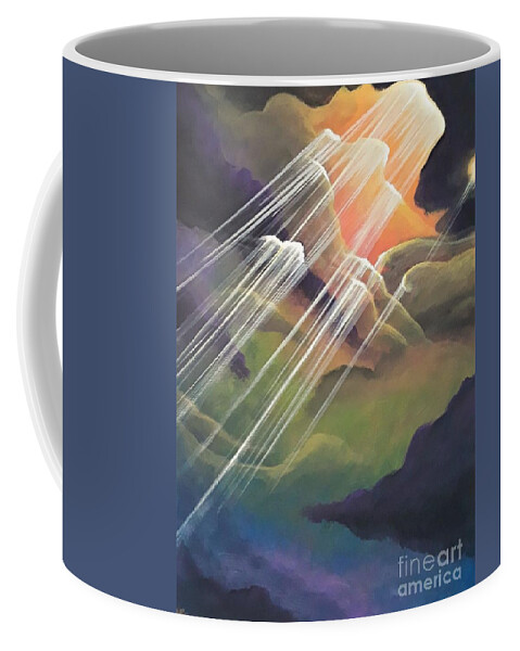 Vibrant Sky Coffee Mug featuring the painting Vibrant Sky by April Reilly