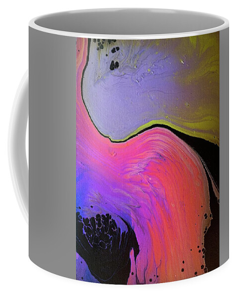 Metallic Coffee Mug featuring the painting Vibrations by Nicole DiCicco
