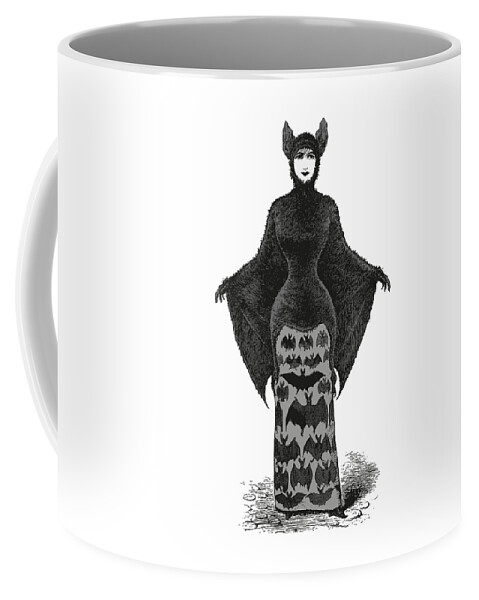 Victorian Vampiress Coffee Mug featuring the digital art Victorian Vampiress - Victorian Halloween Costume by Eclectic at Heart