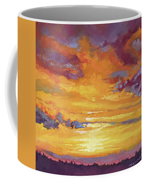 Painting Coffee Mug featuring the painting Victory Sunset by Catherine Twomey