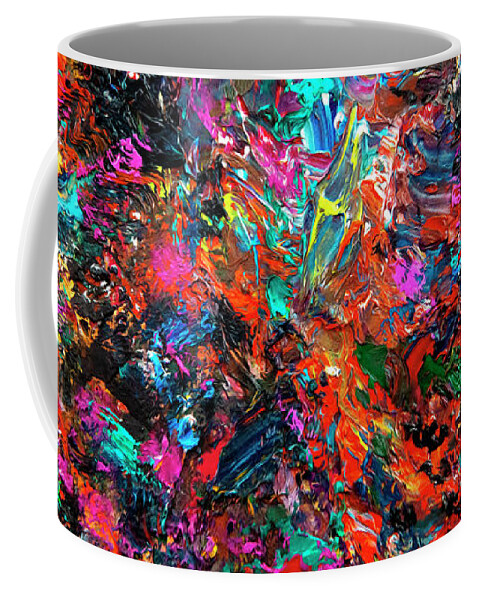 Abstract Coffee Mug featuring the painting Vid-19 Ionosphere by Doug LaRue