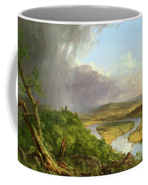 Landscape Coffee Mug featuring the painting View from Mount Holyoke, Northampton, Massachusetts by Long Shot