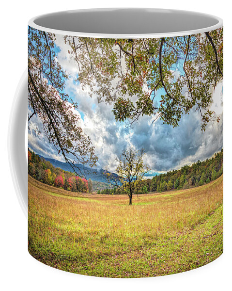 Appalachia Coffee Mug featuring the photograph View from Sparks Lane at Cades Cove Townsend Tennessee by Debra and Dave Vanderlaan