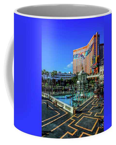  Coffee Mug featuring the photograph View From The Venetian to Treasure Island by Rodney Lee Williams