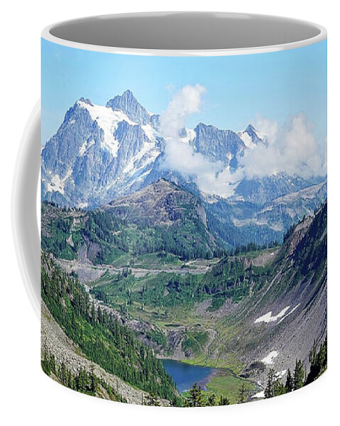 Shuksan Coffee Mug featuring the photograph View of Mt Shuksan by Sylvia Cook