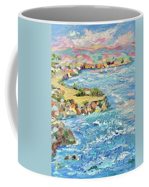 Naples Coffee Mug featuring the painting View of Naples by Patsy Walton