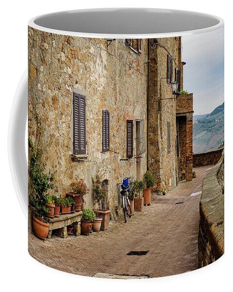 Italy Coffee Mug featuring the photograph Views from the village wall by Robert Miller