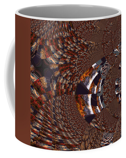 Fractal Coffee Mug featuring the mixed media Ville-Marie Cherry Pumpkin by Stephane Poirier