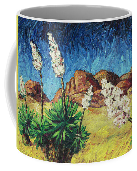 Van Gogh Coffee Mug featuring the painting Vincent in Arizona by James W Johnson