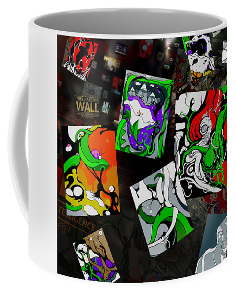 Panels Coffee Mug featuring the digital art VINE Set 01 by Craig Tilley