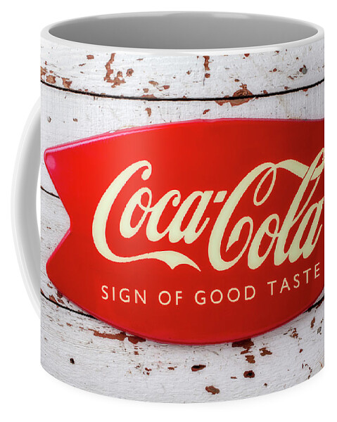Coca Coffee Mug featuring the photograph Vintage Coke Sign by Garry Gay