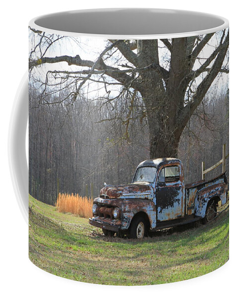 Old Truck Coffee Mug featuring the photograph Vintage Pick Up by Karen Ruhl