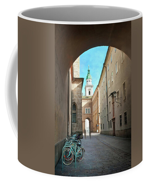 Salzburg Coffee Mug featuring the photograph Vintage Salzburg by Carol Japp