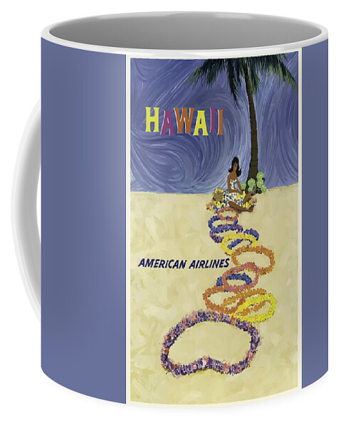 Vintage Coffee Mug featuring the mixed media Vintage Travel Poster Hawaii by Movie Poster Prints