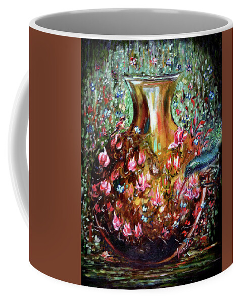 Pots And Flowers Coffee Mug featuring the painting Vintage - Wild - Nature by Harsh Malik