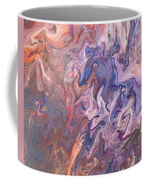 Violet Coffee Mug featuring the painting Violet dream by Nicole DiCicco