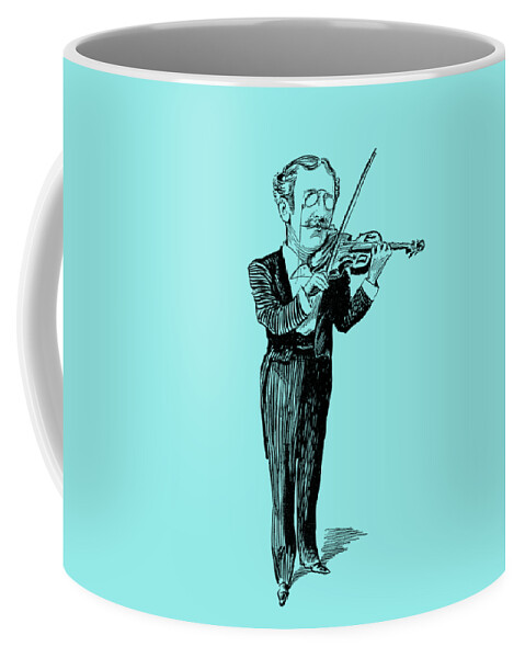 Violin Coffee Mug featuring the digital art Violin Concerto No. 1 by Madame Memento