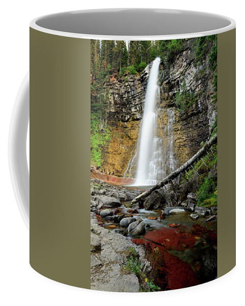 Virginia Falls Coffee Mug featuring the photograph Virginia Falls - Glacier NP by Kirk Stanley